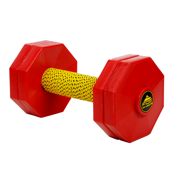 Wooden Dog Dumbbell with 4 Removable Plastic Plates